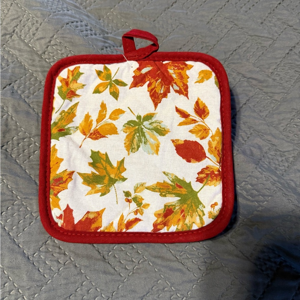 Autumn Leaf Print Pot Holder